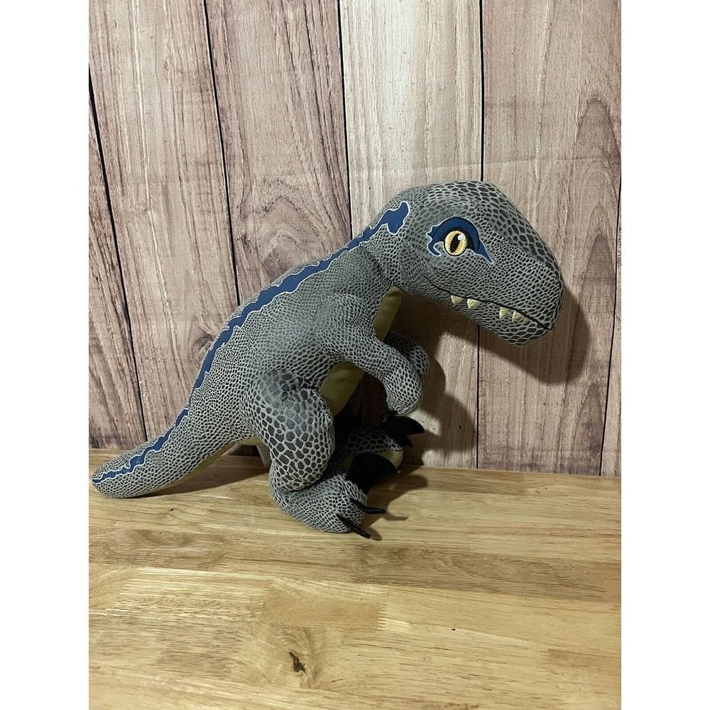 Jurassic World Park Blue Raptor Dinosaur Plush Build-A-Bear BAB 16” Velociraptor